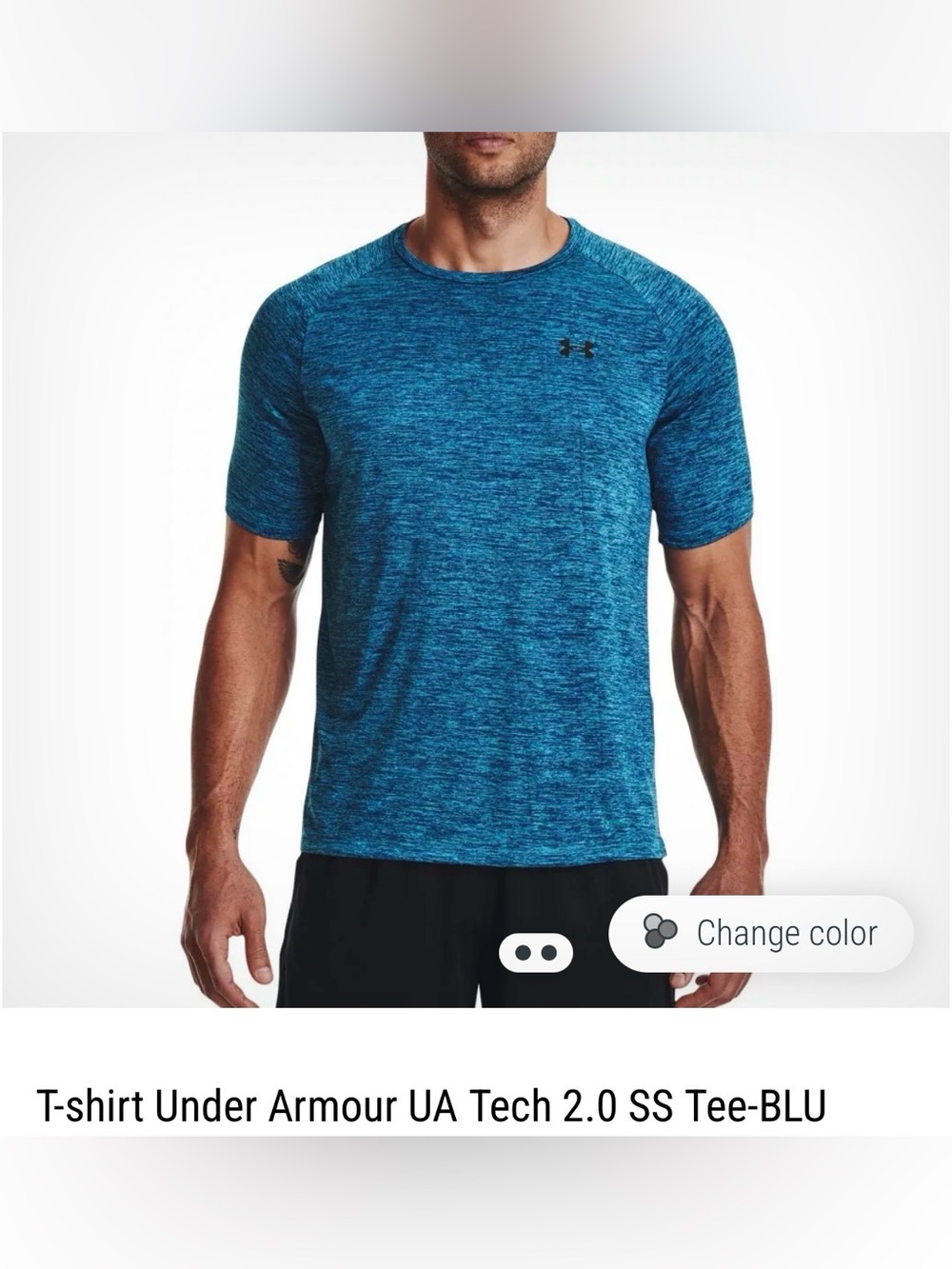 Under Armour Men’s Teal Heather Short Sleeve Performance Tee